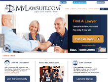 Tablet Screenshot of mylawsuit.com